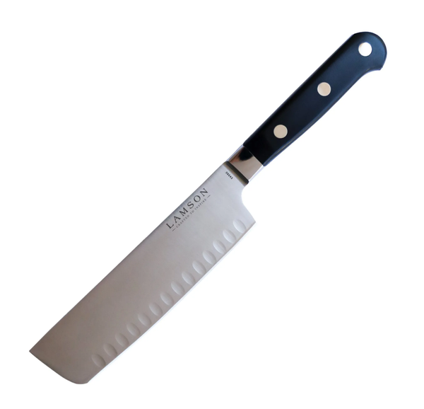 Lamson, Midnight Series 7″ Premier Forged Nakiri Kullenschliff (Granton) Edge