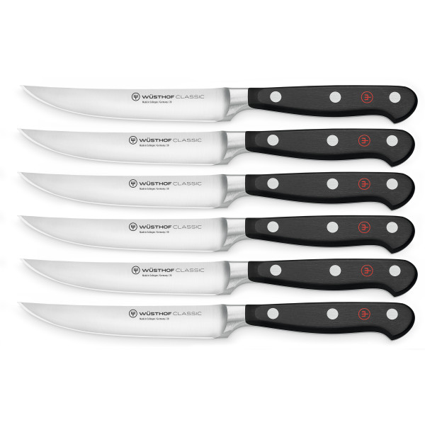 Wusthof Classic 6Pc Steak Knife Set, Black Handle