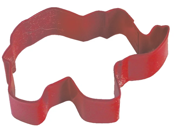 R&M Elephant Cookie Cutter 3.5"- Red