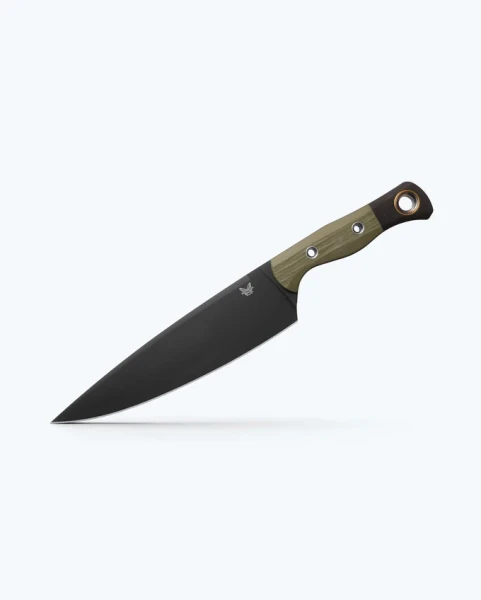 Benchmade Chef Knife 8", Black and OD G 10 Handle, CPM 154