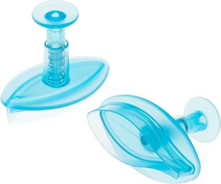 Ateco Veined Lily Petal Sugar Paste Cutters with Plunger- Graduated 2 Piece Set