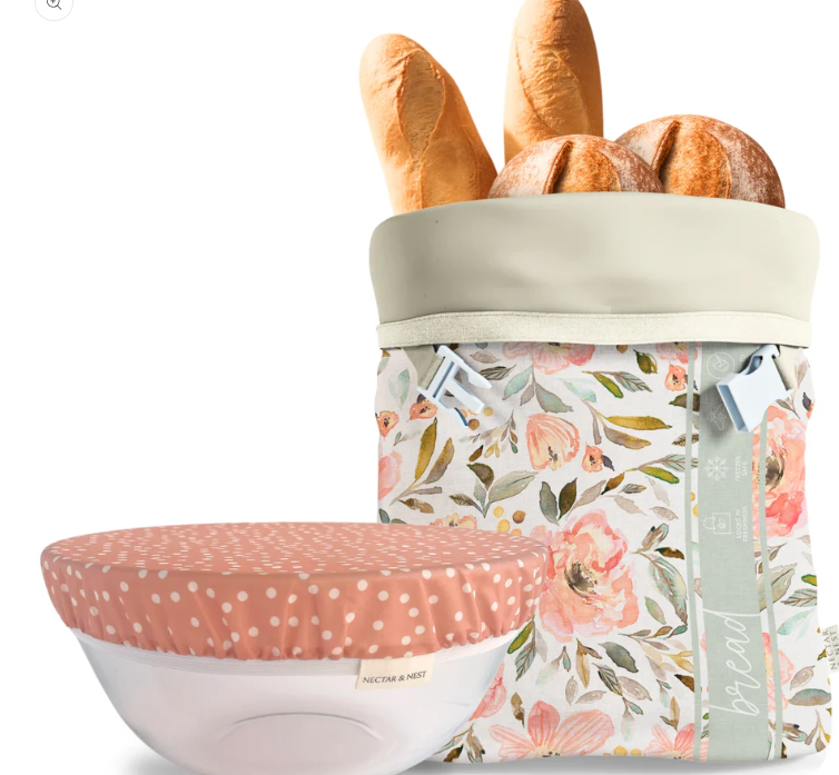 Nectar and Nest Artist Series Bread Baker Set, Sweetpea Garden