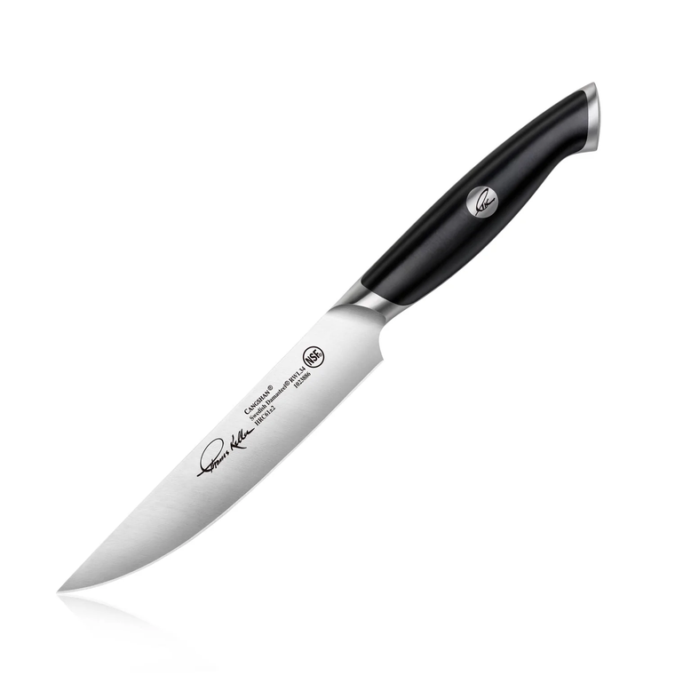 Cangshan Thomas Keller 5" Fine Edge Steak Knife Black, Walnut Box