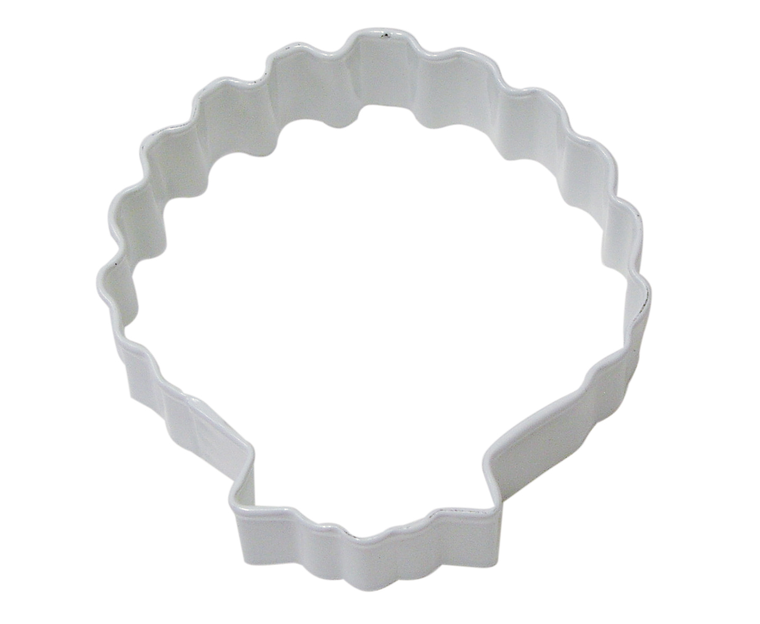 R&M Sea Shell Cookie Cutter 3" White