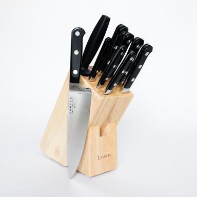 Lamson Midnight 10Pc Block Set Walnut Block