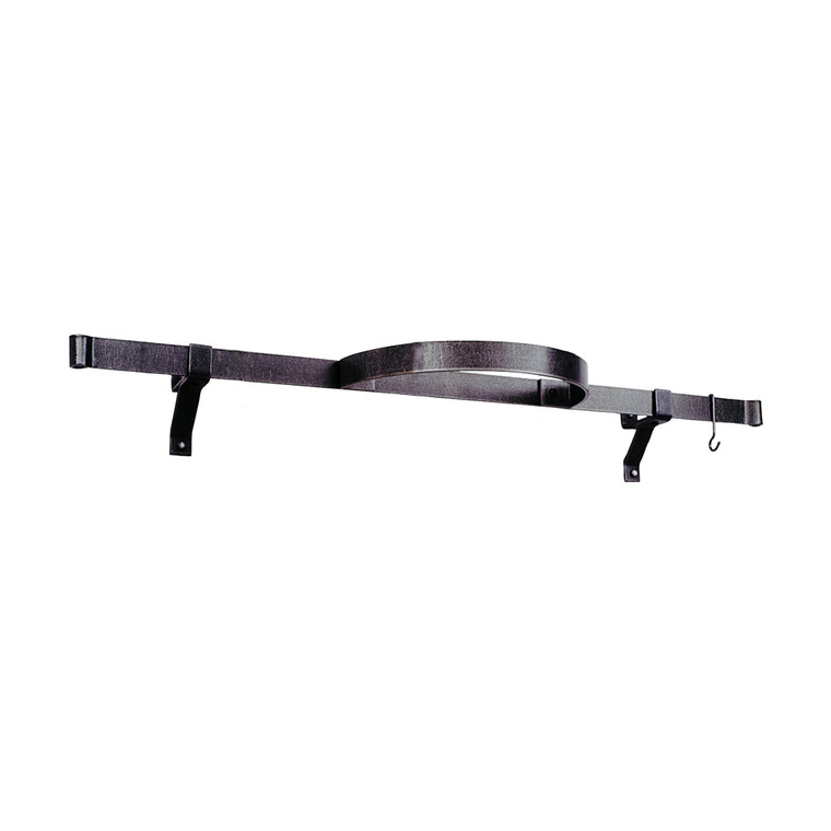 Enclume Hammered Steel Premier Shelf with Half Circle Wall Pot Rack
