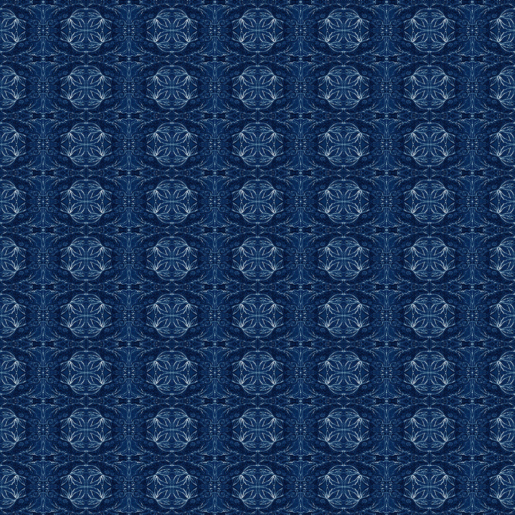 Beverly Small in Indigo on Legacy Cotton Fabric Swatch Memo - Michelle Nussbaumer Collection