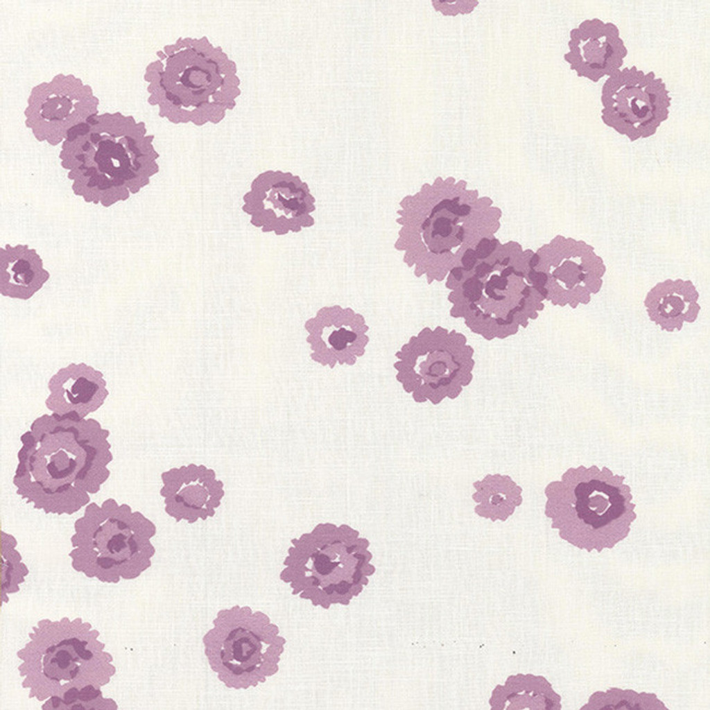 Daydream in Lavender on Bone Cotton Fabric by the Yard - Michelle Nussbaumer Collection