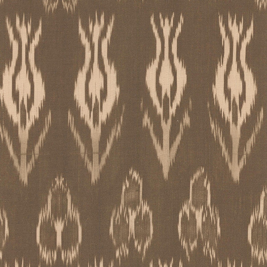 Kandahar in Cocoa on Natural Linen Fabric by the Yard - Michelle Nussbaumer Collection