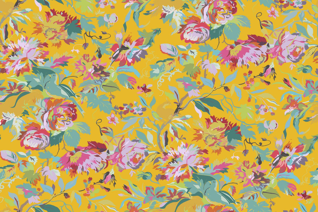 Michelle Nussbaumer Chint In Curry On Bone Cotton
