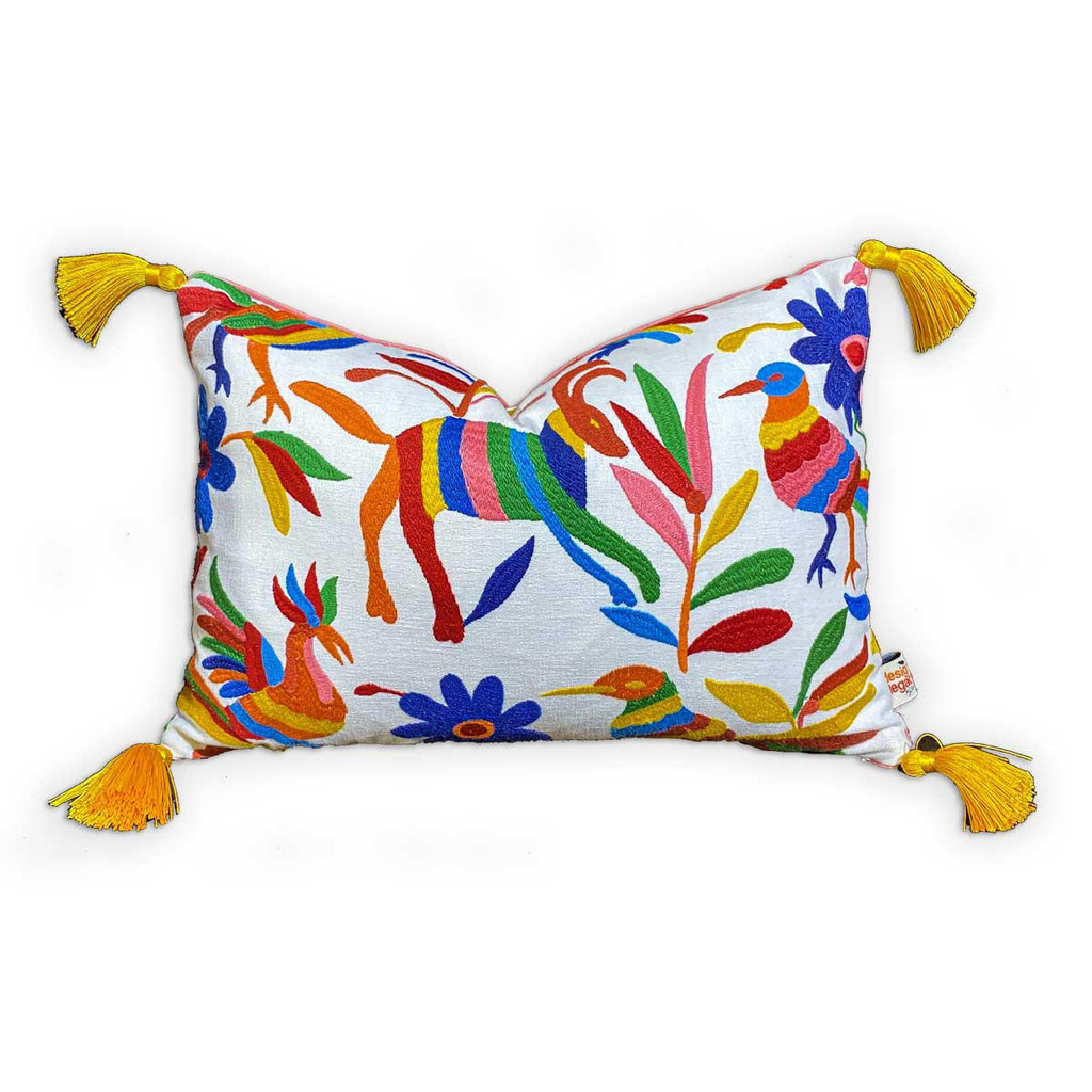 Design Legacy by Kelly O'Neal Otomi Pillow with Rose Velvet Back 
