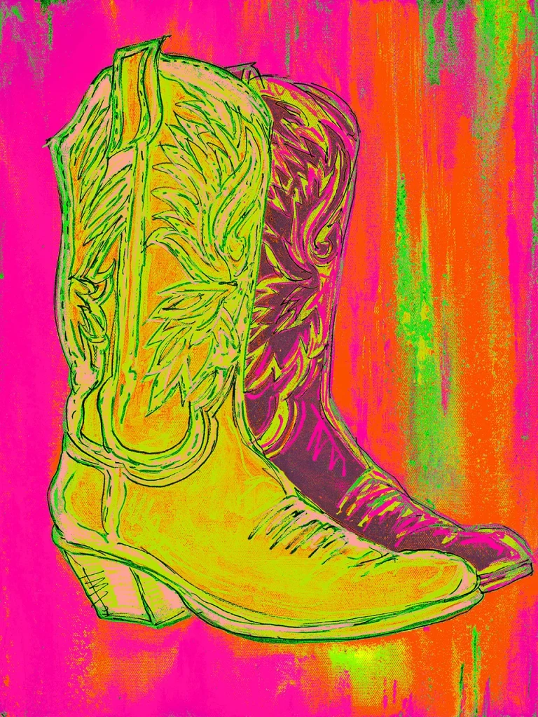 Andy Boots Yellow / Mauve