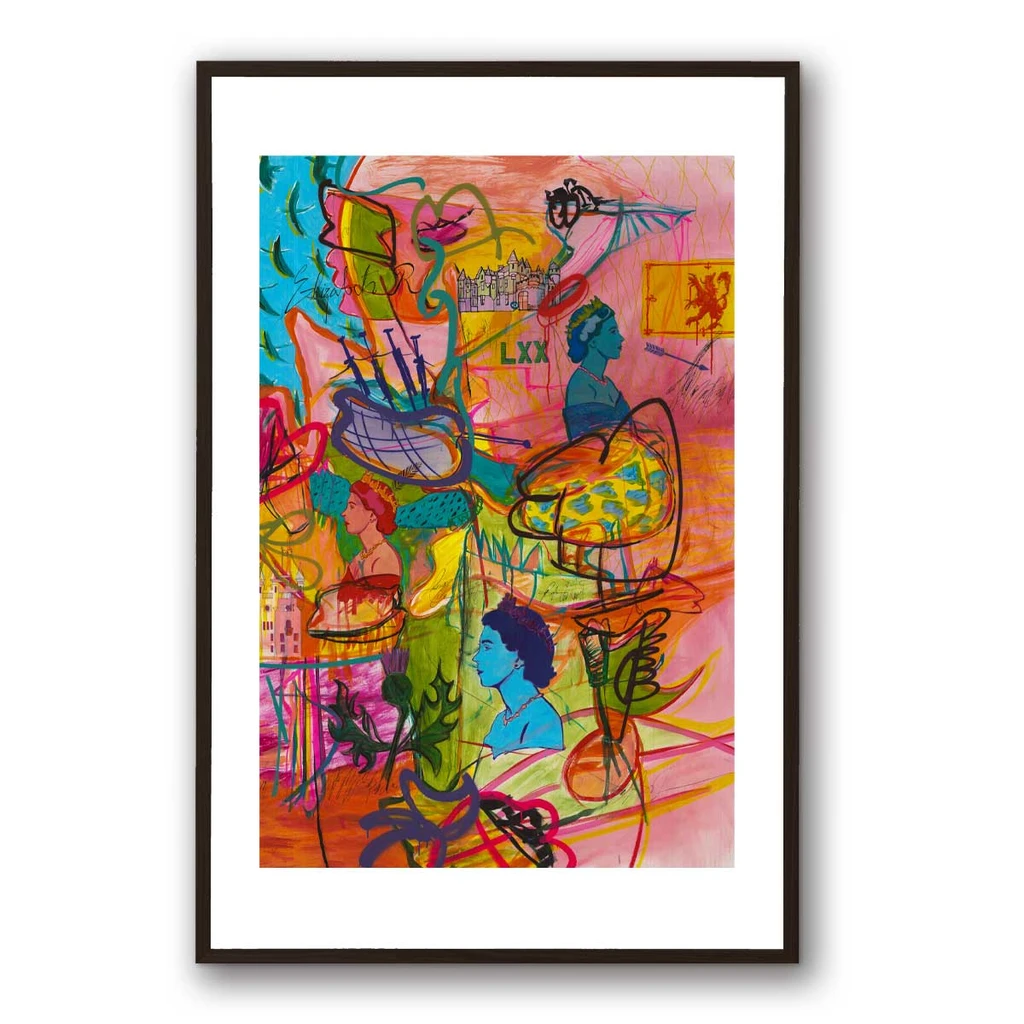 Kelly O'Neal Mayfair Lady Paper Framed with Black French Oak Finish