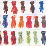 Tassels in Multi on Bone Cotton Fabric Swatch Memo - Design Legacy by Kelly O'Neal