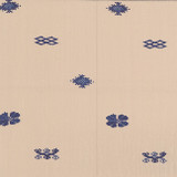 Lombardi in Indigo on Natural Linen Fabric Swatch Memo - Michelle Nussbaumer Collection