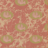 Cape Dove Small in Coral on Natural Linen Fabric Swatch Memo - Michelle Nussbaumer Collection