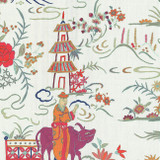 Canton Garden in Multi on Bone Cotton Fabric by the Yard - Design Legacy by Kelly O'Neal