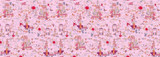 Canton Garden Mini Scale in Petal on Bone Cotton Fabric by the Yard - Design Legacy by Kelly O'Neal Canton Garden Mini Scale in Petal on Bone Cotton Fabric by the Yard - Design Legacy by Kelly O'Neal