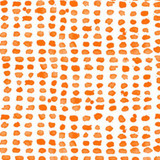Design Legacy by Kelly O'Neal Guinea In Tangerine On Bone Cotton