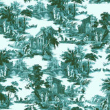 Design Legacy by Kelly O'Neal Toille In Verde On Bone Cotton