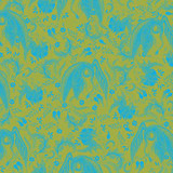 Design Legacy by Kelly O'Neal Paddybird In Lime Green/azul On Bone Cotton