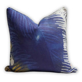 Design Legacy by Kelly O'Neal Feather Blues Pillow in Natural Linen 6390a 