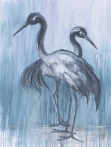 Sandhill Study in Blue Scale