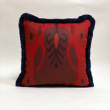 Palais On Scarlet Linen Pillow