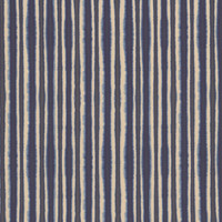 Tie Dye Stripe in Indigo on Natural Linen Fabric Swatch Memo - Design Legacy by Kelly O'Neal