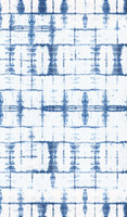 Hendrix in Indigo on Bone Cotton Fabric Swatch Memo - Design Legacy by Kelly O'Neal