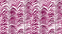 Fronds Small in Raspberry on Natural Linen Fabric Swatch Memo - Design Legacy by Kelly O'Neal