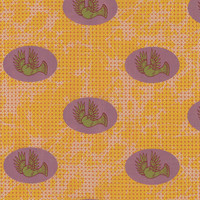 Cape Dove Small in Canary on Natural Linen Fabric Swatch Memo - Michelle Nussbaumer Collection