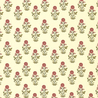 Champa Nalini Small in Vintage on Bone Cotton Fabric by the Yard - Michelle Nussbaumer Collection