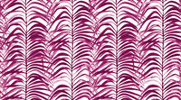 Fronds Small in Raspberry on Natural Linen Fabric by the Yard - Design Legacy by Kelly O'Neal