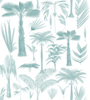 Palms in Sky on Bone Cotton Fabric by the Yard - Design Legacy by Kelly O'Neal