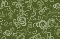 Design Legacy by Kelly O'Neal Snakeologie In Pickle On Bone Cotton