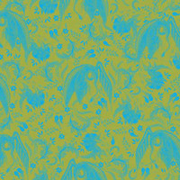 Design Legacy by Kelly O'Neal Paddybird In Lime Green/azul On Bone Cotton