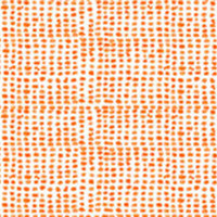 Design Legacy by Kelly O'Neal Guinea Small In Tangerine On Bone Cotton