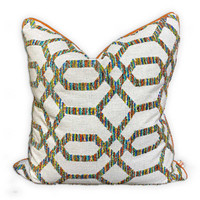 Design Legacy by Kelly O'Neal Deviation Pillow in Jewel with Soleil Back And Welt 