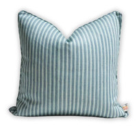 Design Legacy by Kelly O'Neal Marine Ticking Stripe Pillow on Bone 
