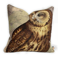 Design Legacy by Kelly O'Neal Owl Natural History Pillow 