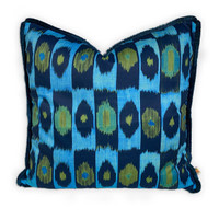 Design Legacy by Kelly O'Neal Sheereen Aqua Pillow 