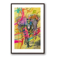 Kelly O'Neal Burrito Paper Framed with Black French Oak Finish