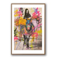Kelly O'Neal Señora Paper Framed with Light Walnut French Oak Finish