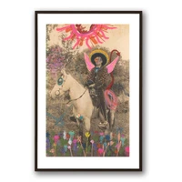 Kelly O'Neal Caballero Paper Framed with Black French Oak Finish