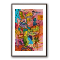 Kelly O'Neal Mayfair Lady Paper Framed with Black French Oak Finish