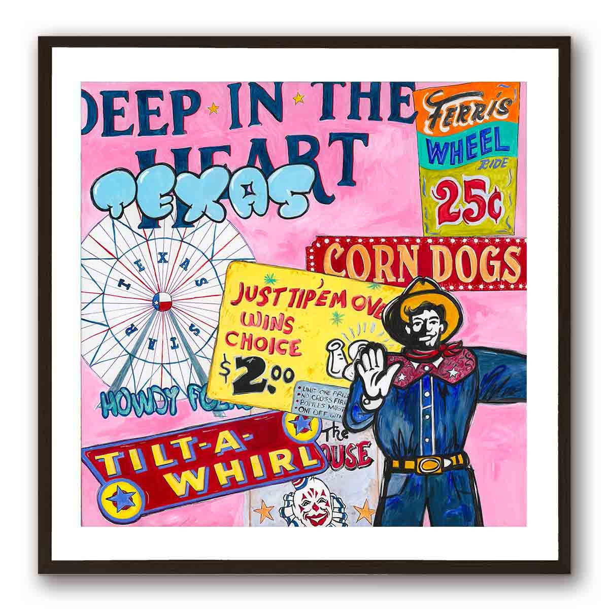 K.ONEAL | Deep in the Heart of Texas Signed Archival Print by