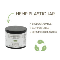 CBD softgels hemp plastic