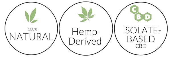 100% natural, hemp-derived, Isolate-based CBD