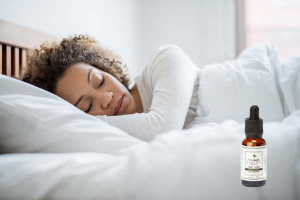 Woman sleeping after CBD Oil